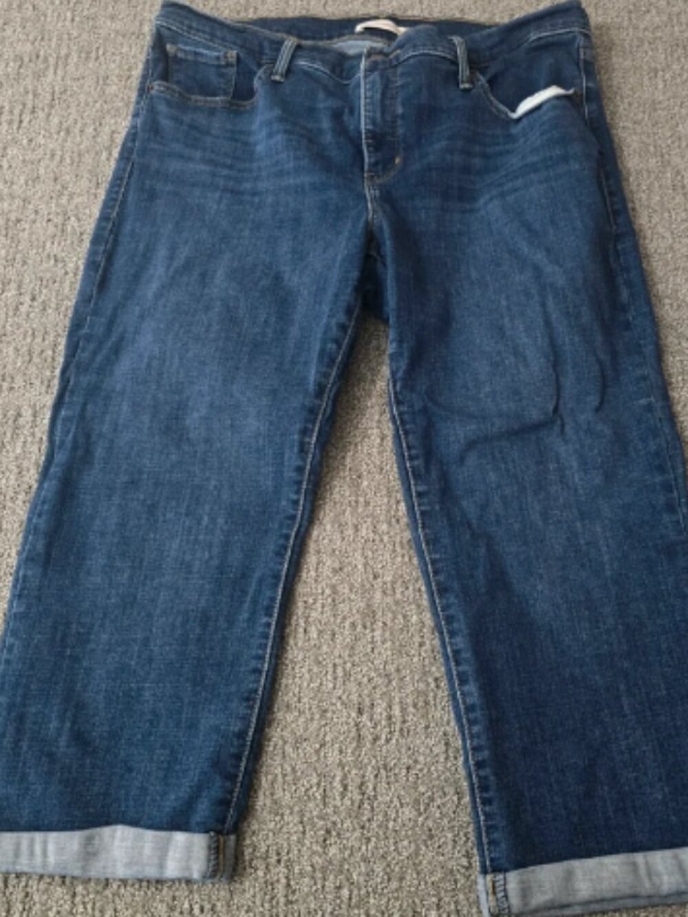 Classic Wide-Leg Women's Jeans - Dark Blue